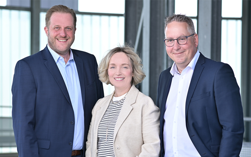 Die neue Geschäftsführung der Tochtergesellschaften Heiko Gerstenkorn, Sandra Ehbrecht, Uwe Heyne  (v.l.n.r.) 