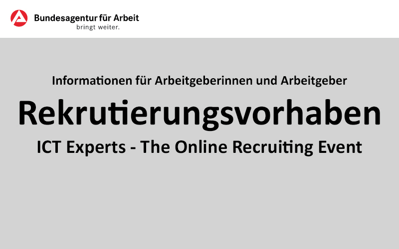 Informationen für Arbeitgeber:innen zum Rekrutierungsvorhaben ICT Experts