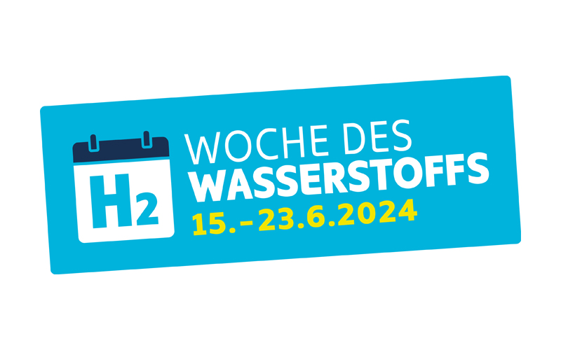 2024 findet die WOCHE DES WASSERSTOFFS  vom 15. bis 23. Juni 2024 bundesweit statt